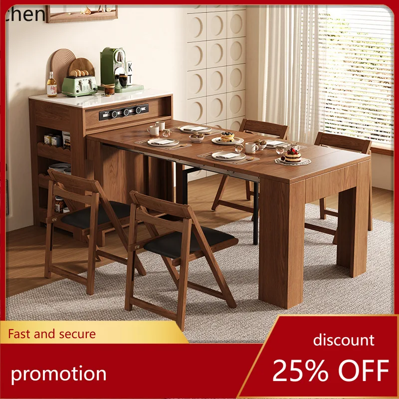 HXL Island Dining Table Extendable Space-Saving Dining Table and Chairs Independent Mobile Cabinet