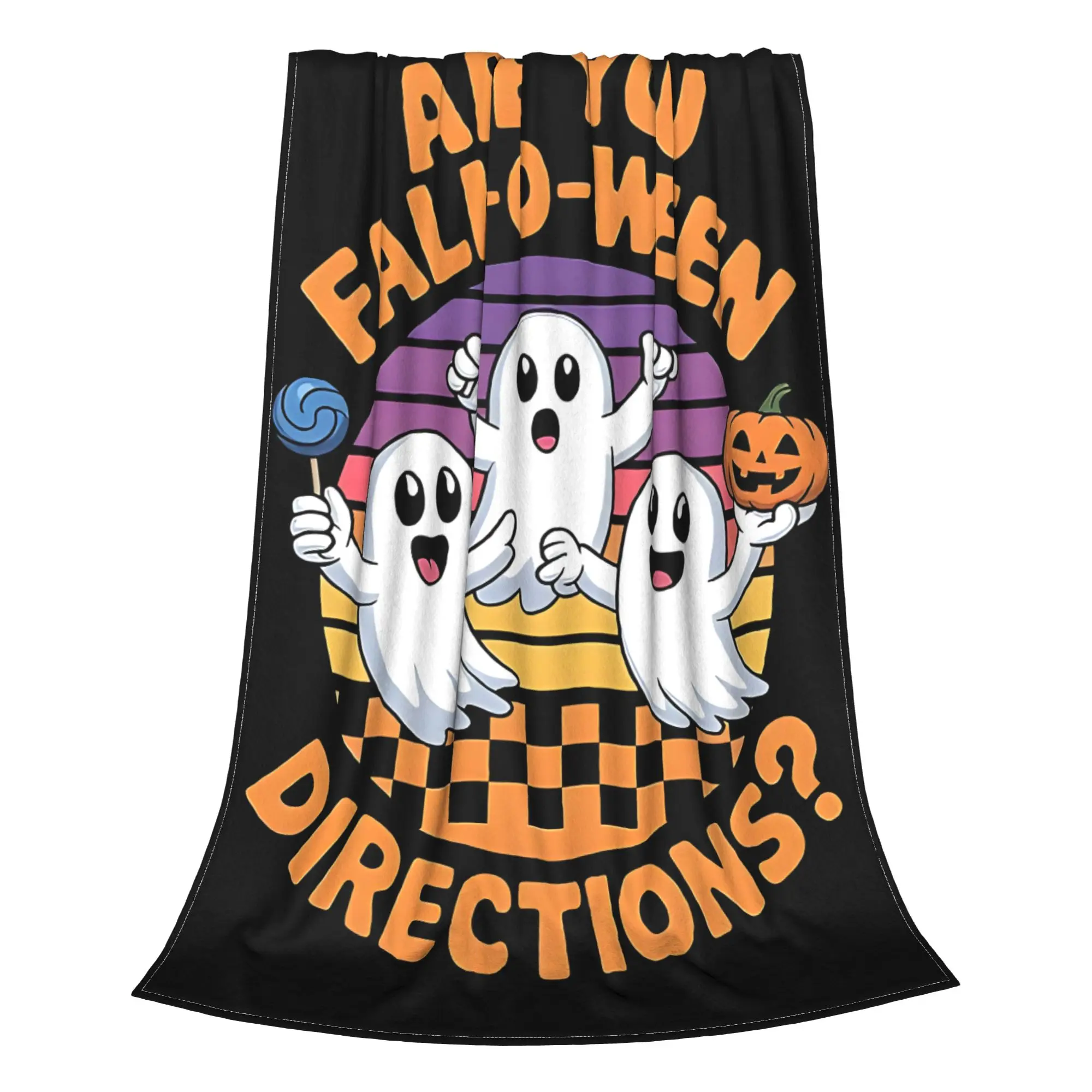 1PC Are You Fall O Ween Directions  Winter Blankets for Adults Bedding Home Interior Sofa Knee