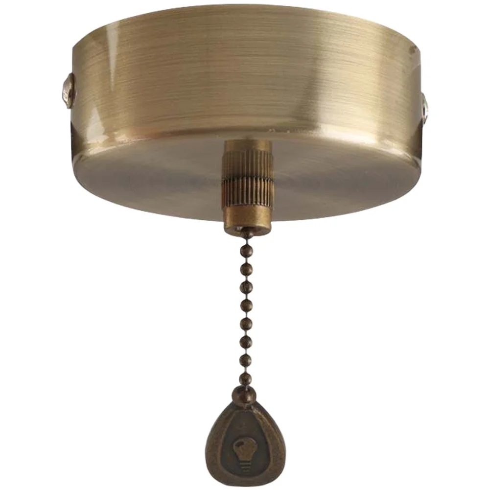 Vintage Iron Pull Chain Switch For Retro Ceiling Lights Fixture Antique Matte Black Cord Control Lamp