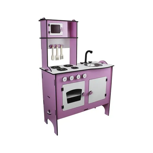 Kids Play Kitchen Pink For Children Role Play Toy Realistic Wood Kitchen Cooker Cabinet Sink Bakery Toys Free Shipping Hot Sale