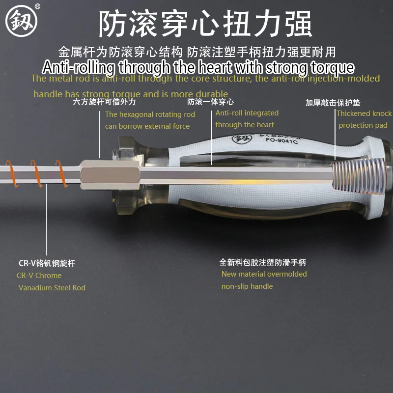 Japan 'S Fukuoka Tool Schroevendraaier Kruis Schroevendraaier Kan Tap Het Woord Antislip Schroevendraaier