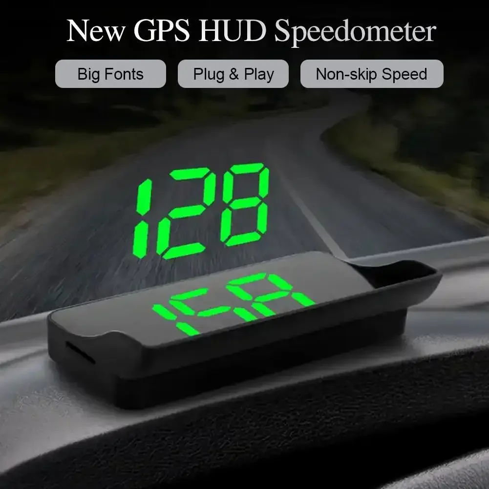 شاشة عرض HUD للسيارة GPS KMH عرض السرعة لجميع ملحقات إلكترونيات السيارات