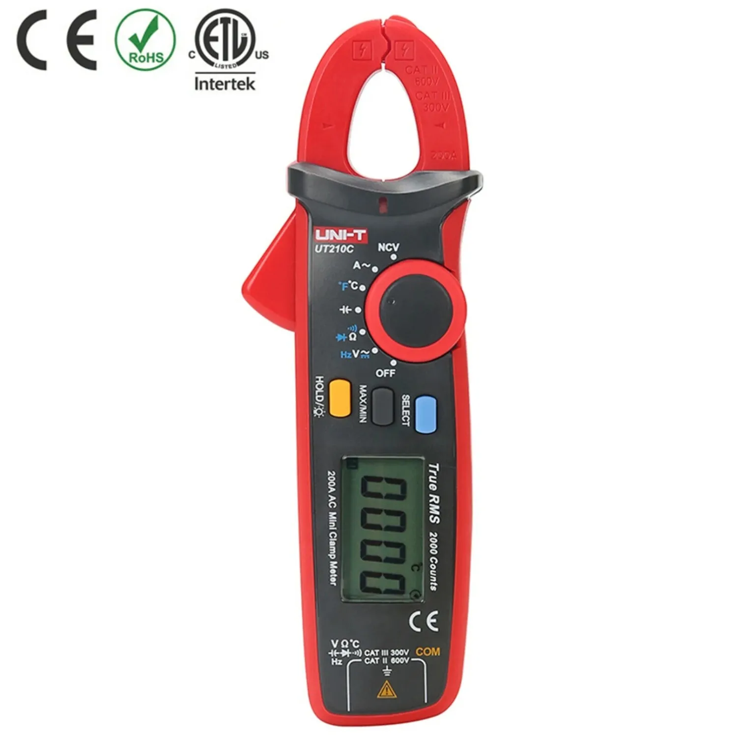 1PC NEW UNI-T UT210C Single AC True RMS High Precision Mini Digital Clamp Multimeter In Stock Original Box#familitrade