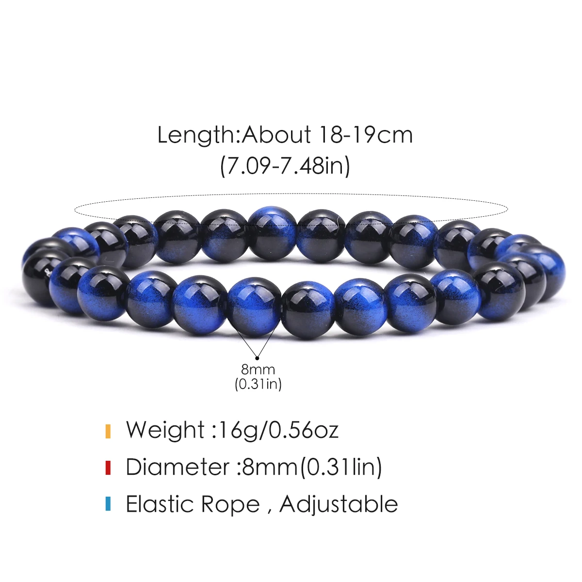 Money Luck Attracting Bracelet 8Mm Energy Crystal Beads Helps Career Success Boosts Confidence Healing Jewelry Gift for Friends