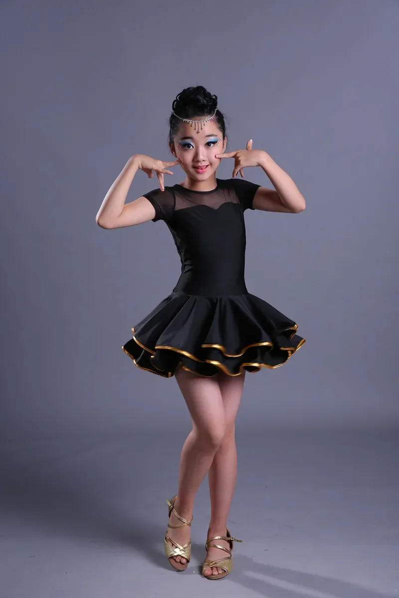 Costume da ballo jazz per ragazze, per bambini, moderno, latino, tango, salsa, sala da ballo, competizione, festa serale, per bambini, abito da ballo latino