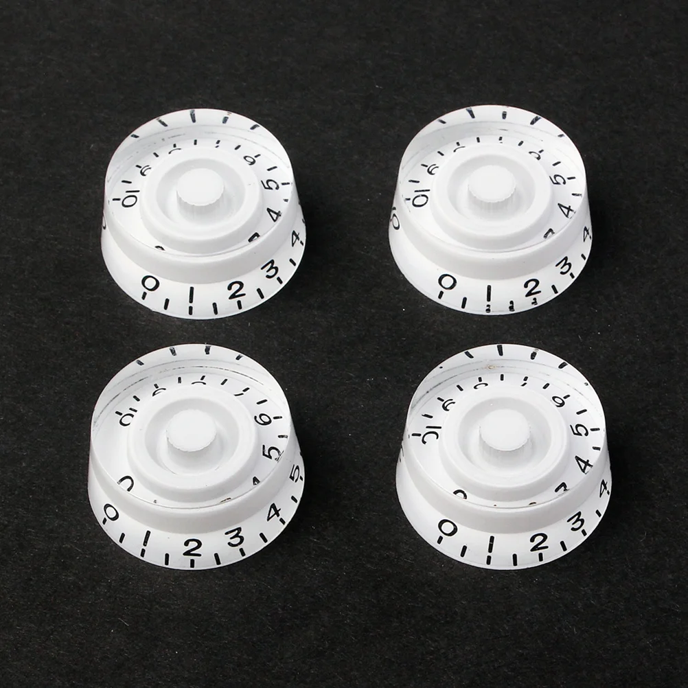 

4Pcs Guitar Big Round Rotary Knobs Volume Tone Control Durable Replacement for Electric Guitar Parts Control Knobs