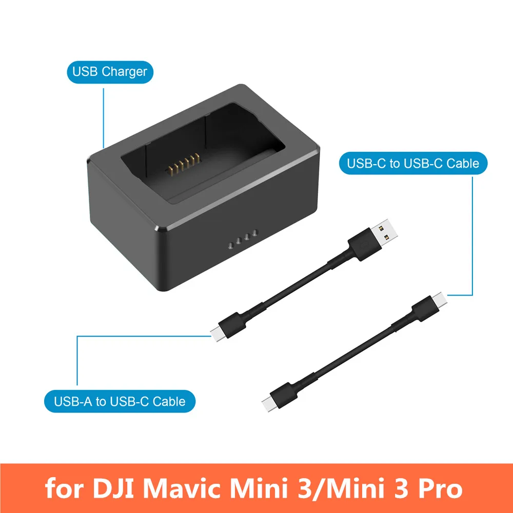 For DJI Mavic Mini 3 Pro Charger Battery Housekeeper USB Charging Treasure Type-c Charging Box for Mini 3 Pro Accessories