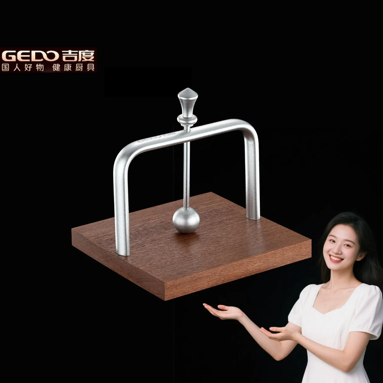 

GEDO Patent Minimalist Design Restaurant Desktop Napkin Holder Solid Wood and Alloy Material Family Tableware Tissue Case