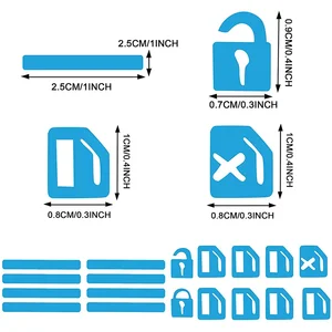18 pçs/set carro luminoso porta janela elevador botão adesivos painel de controle das janelas do carro decalques interior do carro adesivo acessórios automóveis 10 principais vendas adesivo saveiro cross - №7