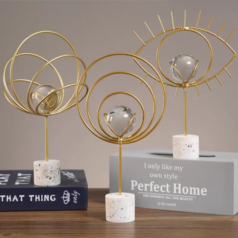 Light Luxury Metal Jewelry, Home Living Room, Foyer, Wine Cabinet, Decoration, Office Desk Ornaments, Nordic Craft Decoration