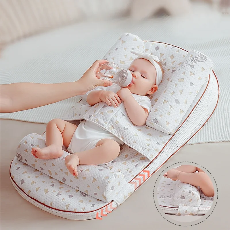 Newborn Baby Essentials Anti-vomiting Ramp Pad, Anti-spillage Ramp Pillow for Newborns, Baby Pillows , Breastfeeding Pillows