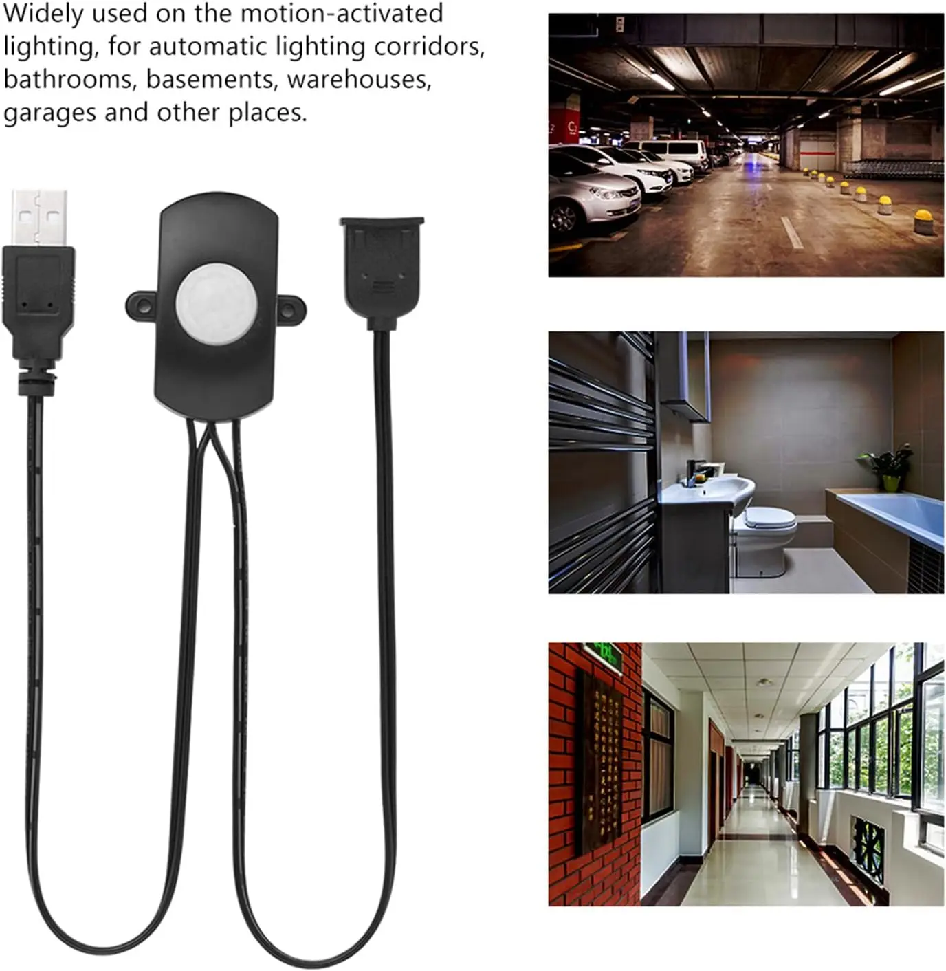 PIR saklar Sensor gerak DC 5V 24V, detektor otomatis USB LED setrip OnOff kontrol tangga lorong lemari pengontrol pencahayaan