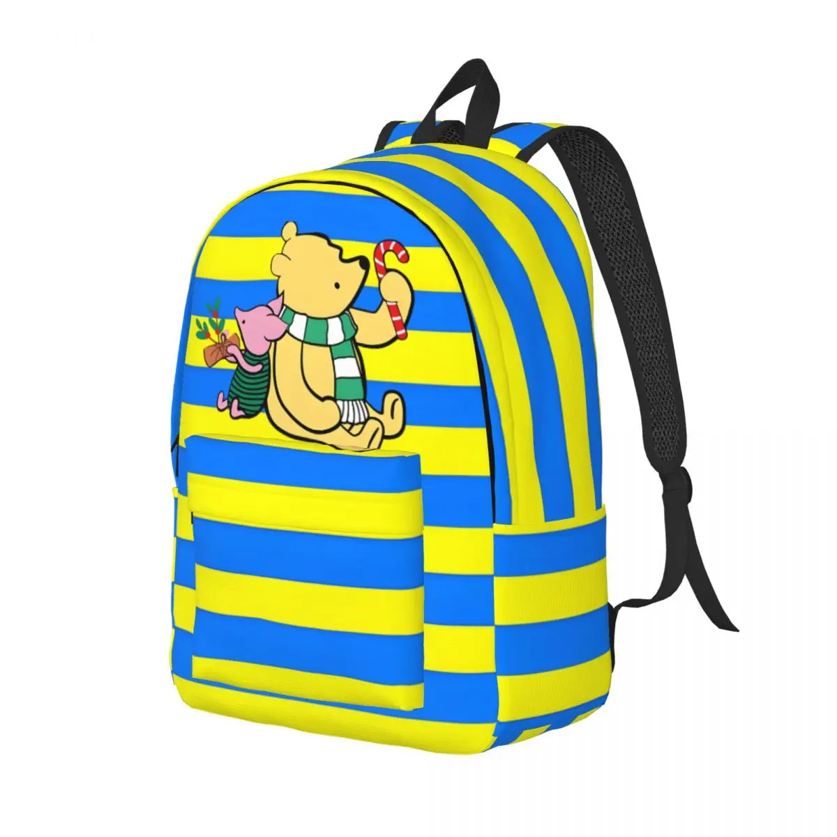 Gift Christmas Winnie The Pooh With Piglet Large Capacity Rucksack Disney Pooh Bear Winnie Harajuku Design Couple Laptop Bag