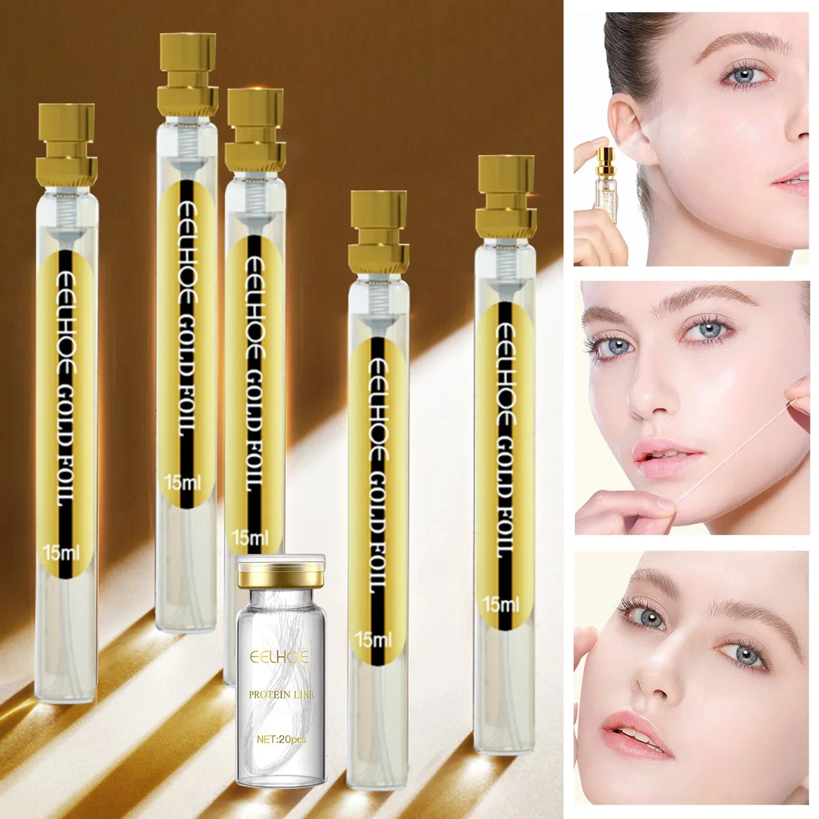 Collagen Thread Set Instant Face Lift Wrinkle Remove Soluble Protein Thread Serum 24k Absorbable Face Filler Anti-aging SkinCare