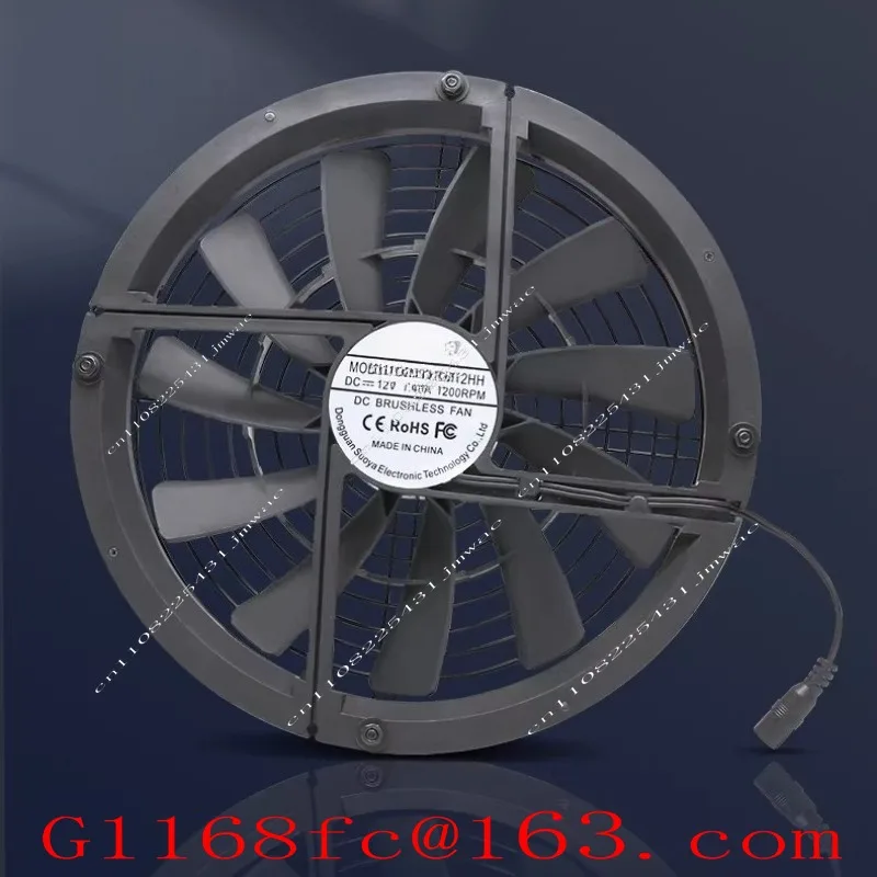 12V Silent Adjustable Speed 25030 25CM Cm Self Driving Tour Car RV Ventilation DIY Cooling Fan