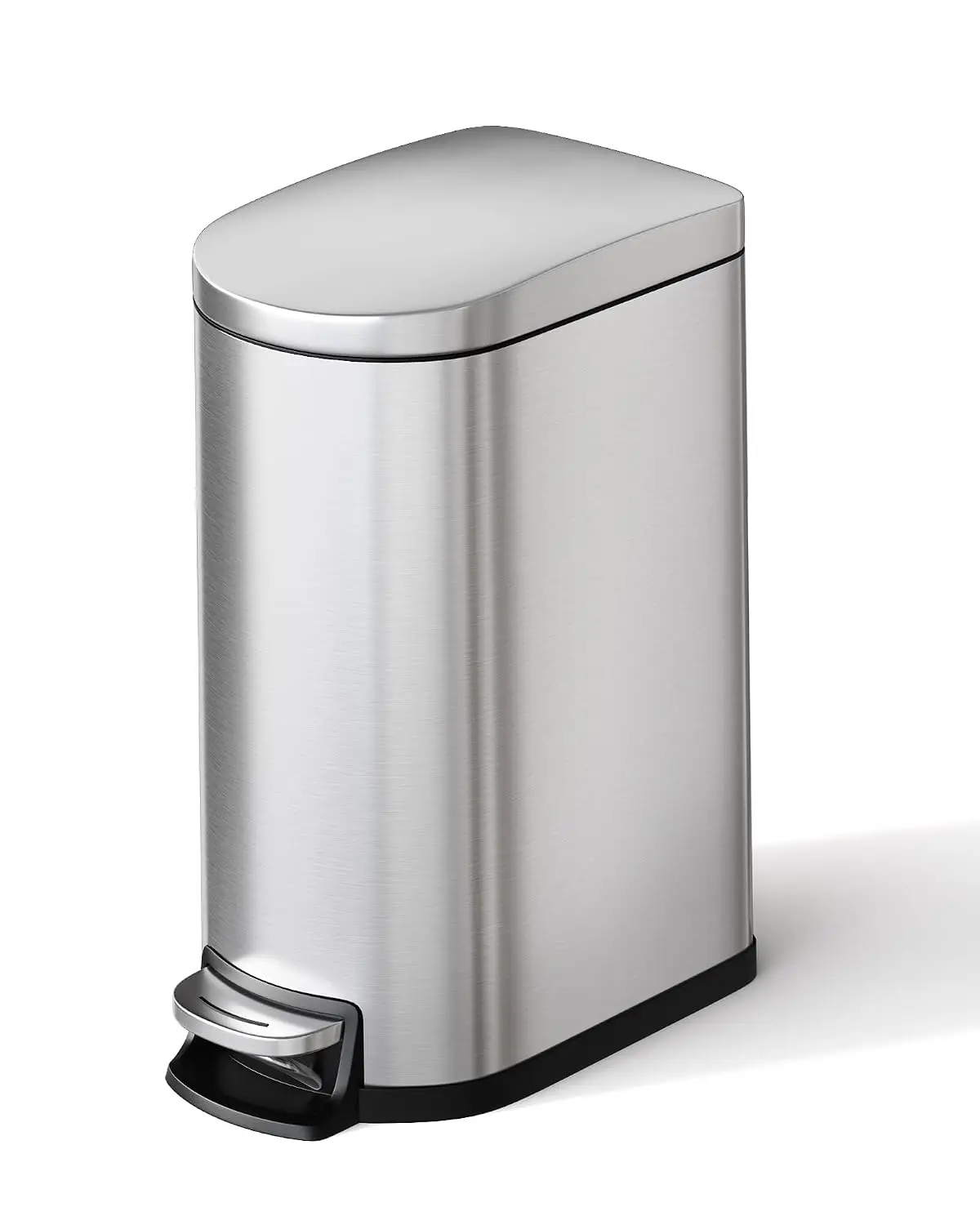 Cestino da cucina in acciaio inossidabile da 6L, con coperchio a chiusura ammortizzata, secchio interno rimovibile, controllo degli odori, salvaspazio, ideale per bagno, camera da letto e ufficio.