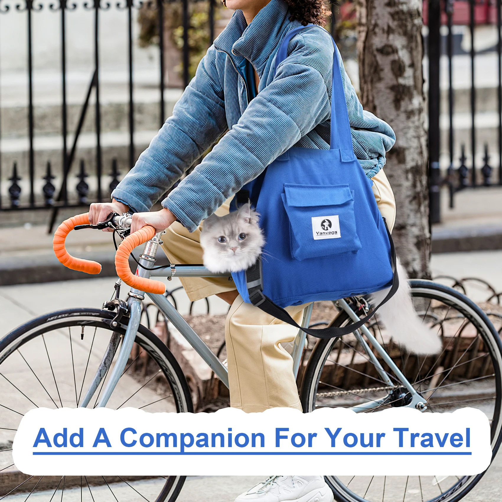 Yanvega Cat Carrier Bag Pouch Carrier Pet Supplies, Cat Sling Carrier Storage Pocket Adjustable Crossbody Strap Up To 11 lbs image 6
