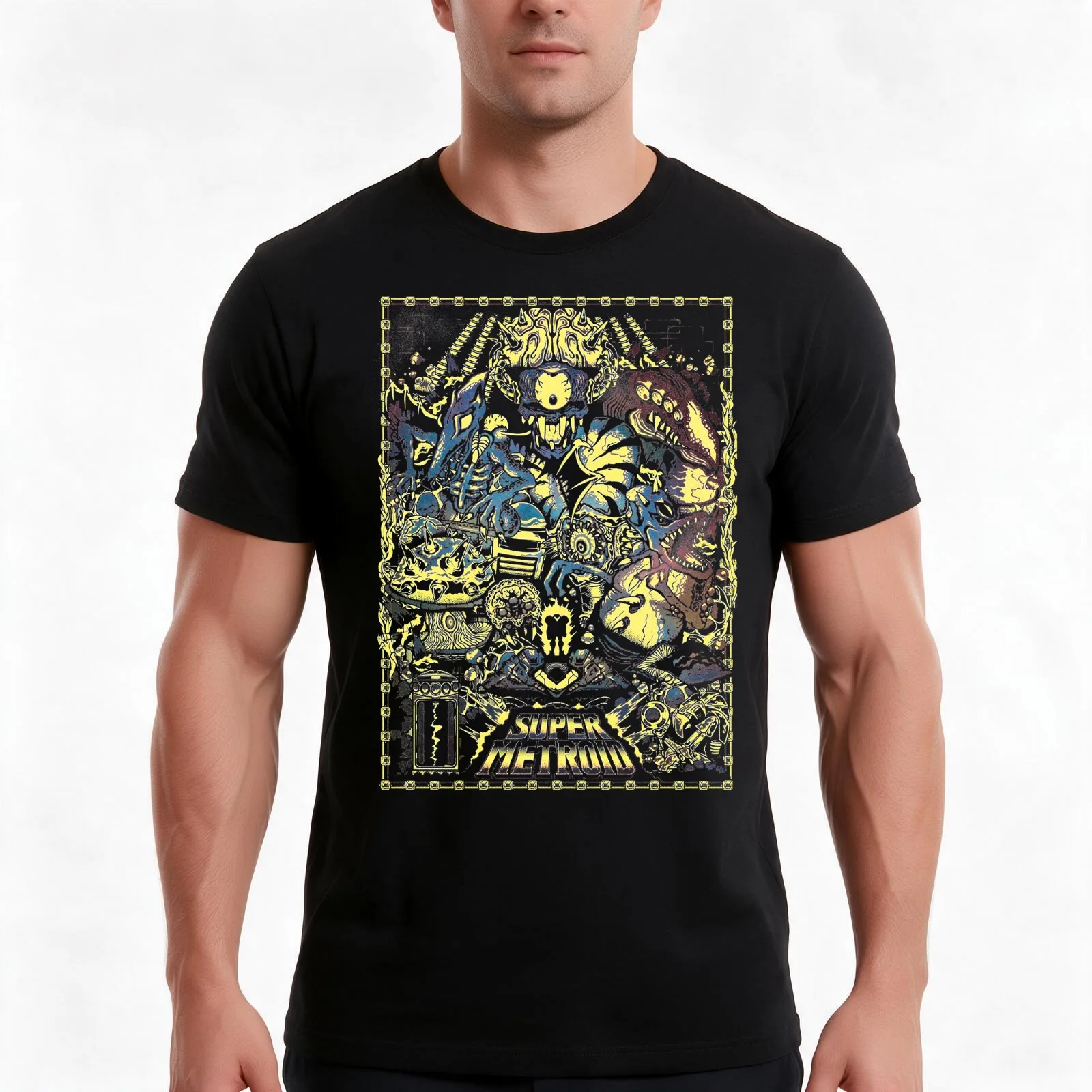 Super Metroid Legacy - Type C T-Shirt Summer Casual Cotton Tee Oversized Streetwear Tops Vintage Graphic Print 100% Cotton