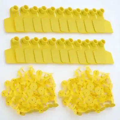 

100Pcs Livestock Ear Tags Bright Color Tpu Pig Ear Tags for Cattle Sheep Goats Portable Reusable Farm Animal Tagging Supplies