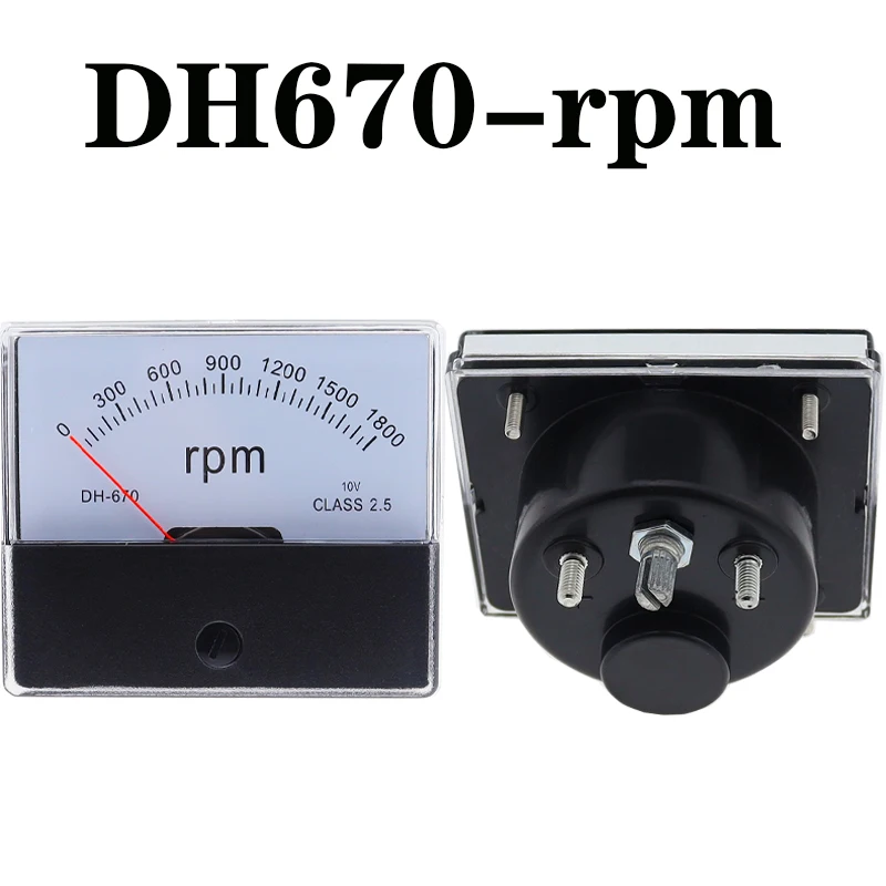 DH670 rpm meter speed counter DC tachometer for frequency converter inverter1800 rpm dc10v DH-670 panel meter