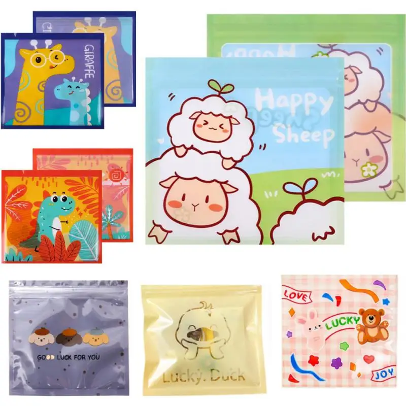 Cartoon animal Ziplock Bag Candy Cookie Snack Bags Jewelry Gift Hand-made Soap Packaging Bags Self Sealing Storage Bags