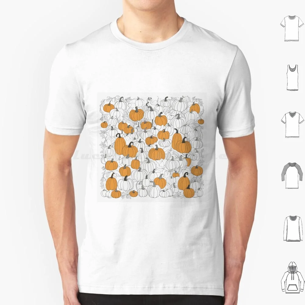 T-shirt en coton pour hommes et femmes, citrouilles, descente d'automne douce, impression Nature Bounty, Agriculture saisonnière, feuilles dorées, Bliss