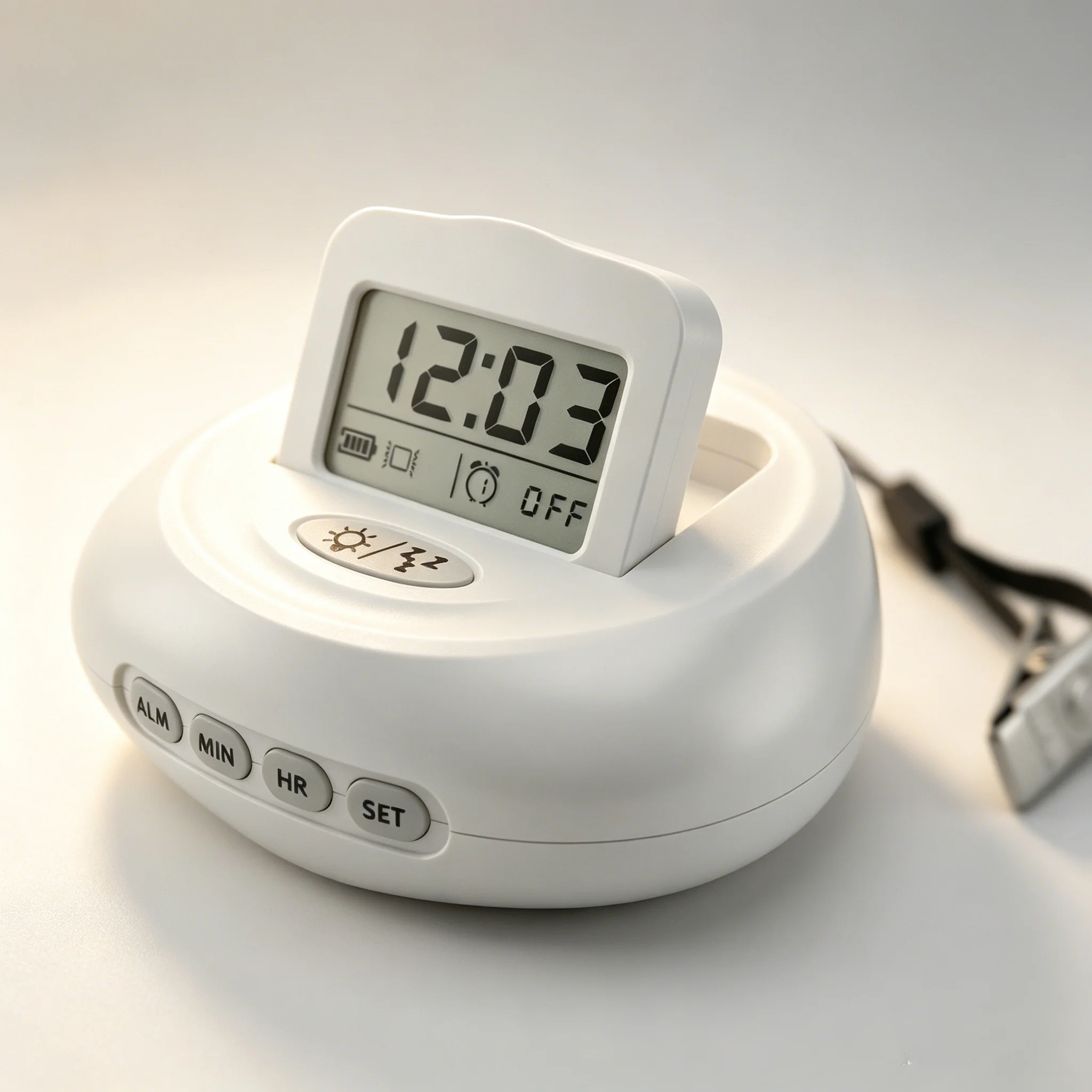 Vibrating Alarm Clock with Bed Shaker, Loud Buzzer and Strong Vibration for Heavy Sleepers, Hearing Impaired, Bedroom Desk