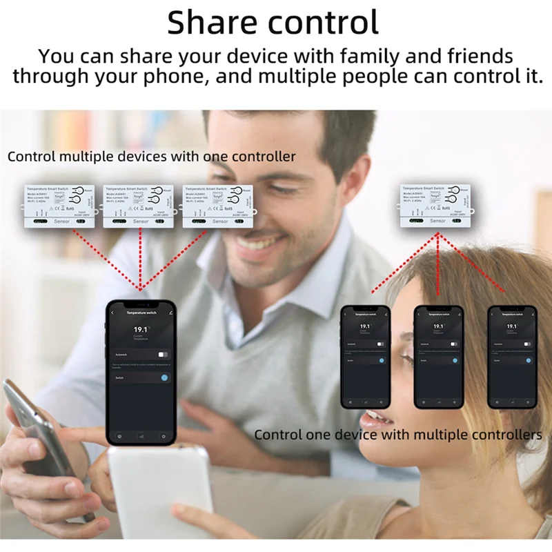 

B04C-Tuya Wi-Fi датчик температуры 2,4G Wi-Fi датчик температуры умный переключатель с датчиком температуры