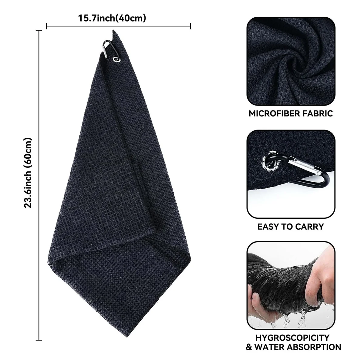 Golf Club Cleaner escova e microfibra, toalha Kit, Groove Sharpener escova com água