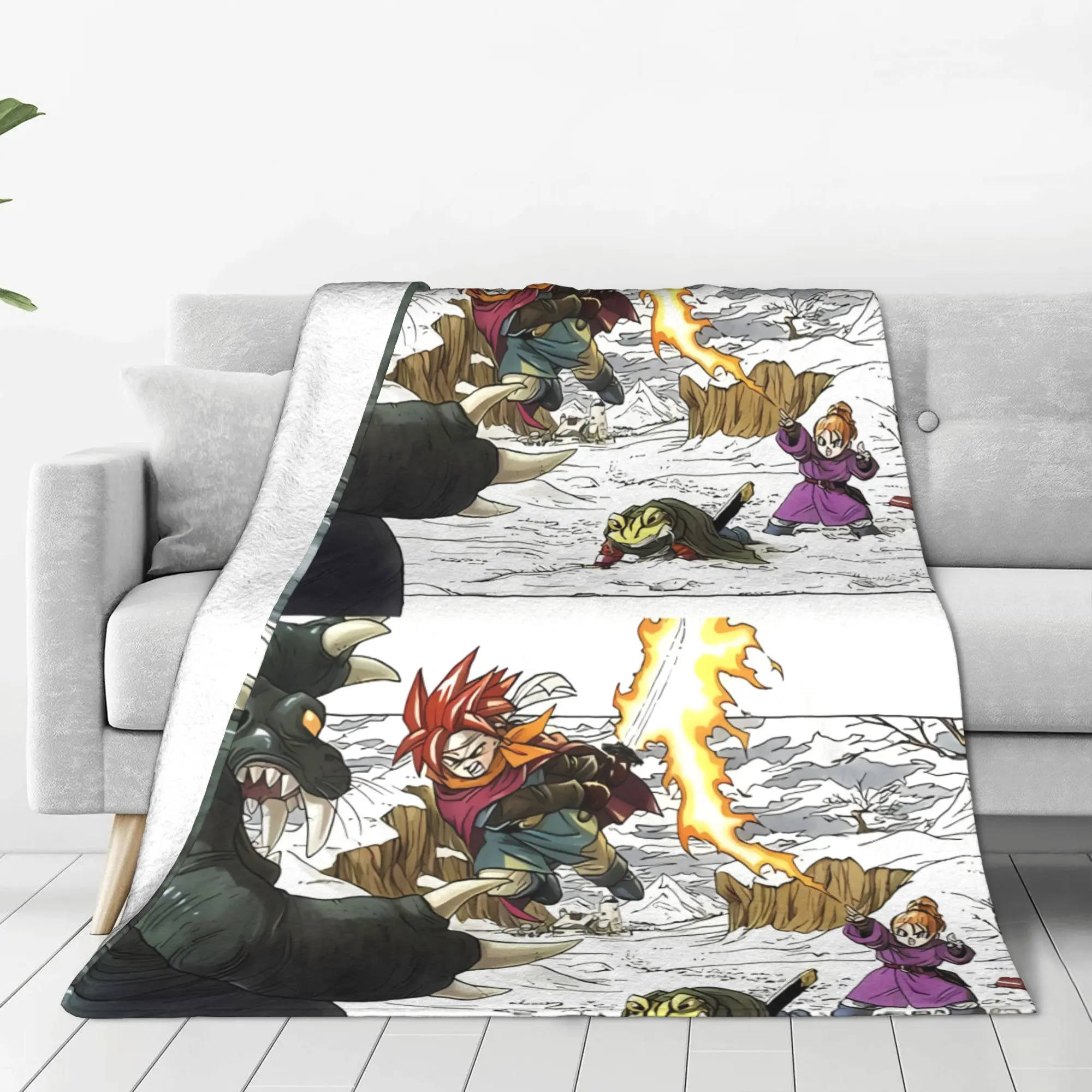 1PC Fantasy Time Chrono Trigger Home Room Decorations Winter Blankets For Adults Bedding Home Interior Sofa Knee