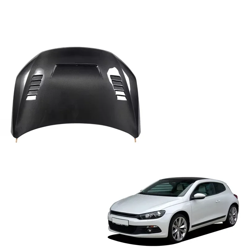 Car Exterior Accessories Scirocco C Style Engine Cover Carbon Fiber for VW Volkswagen Scirocco Front Hood
