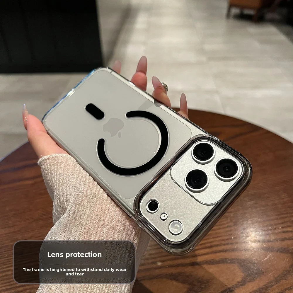 حافظة لهاتف آيفون 17 16 برو ماكس حافظة لهاتف Magesafe حافظة هاتف شفافة مغناطيسية لهاتف آيفون إير 16 15 برو ماكس 17Pro غطاء صلب شفاف #4