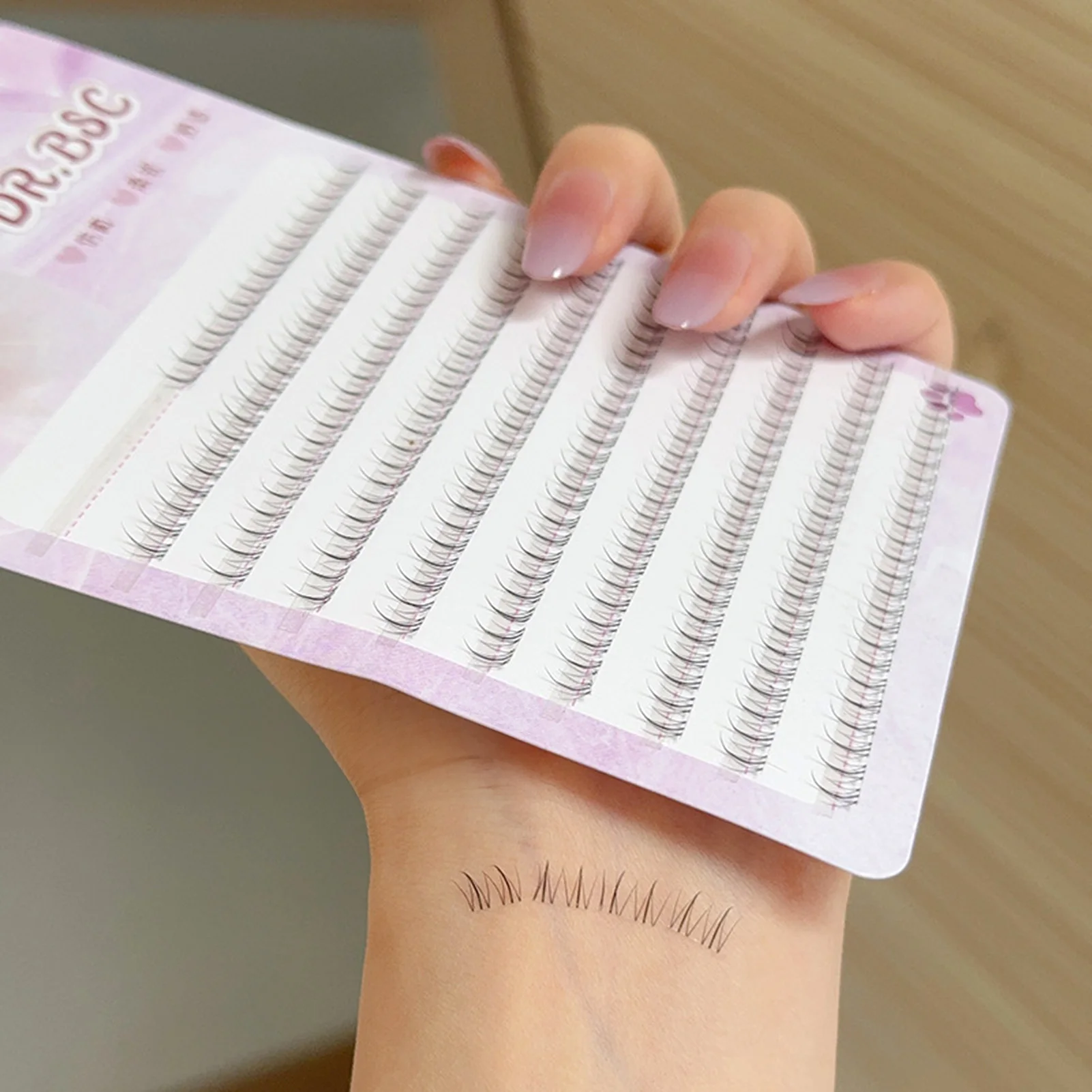 Pestañas postizas con parte inferior de banda fina, grupos de extensiones de pestañas DIY, grupos individuales naturales, suministros de pestañas inferiores, maquillaje