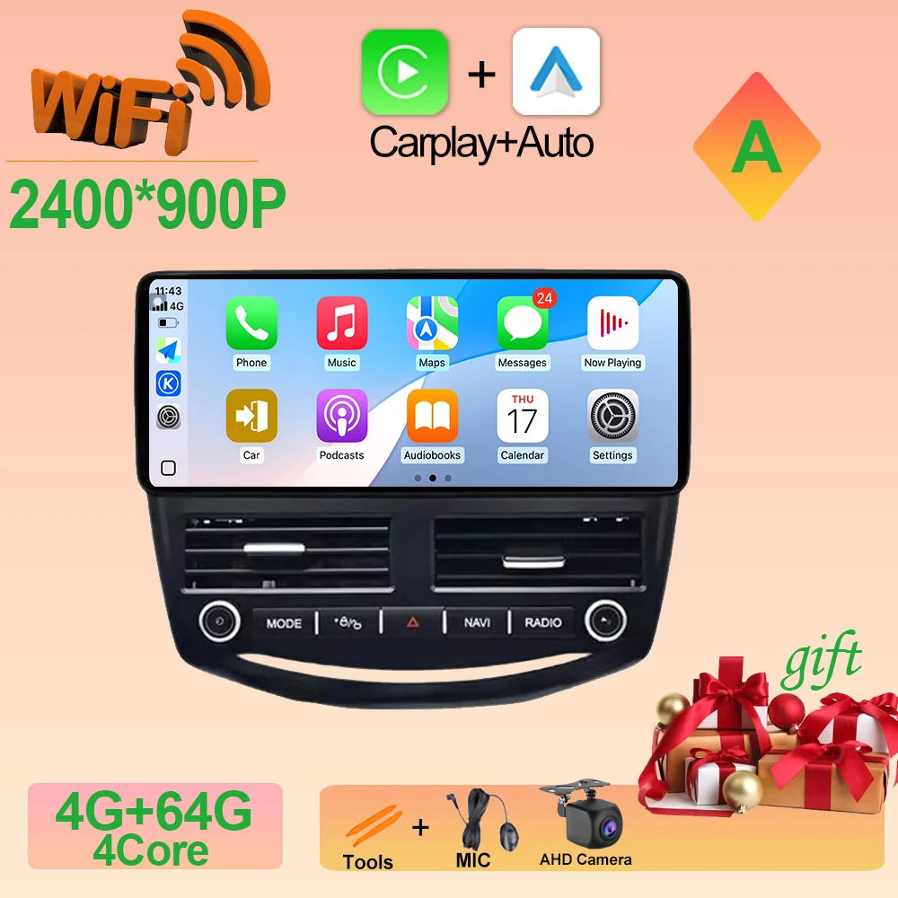 2400*900P Voor Ford Focus 3 2012-2018 GPS Navigatie DSP Android 15 Draadloze CarPlay Autoradio multimedia 4G + WIFI Gereedschap Auto