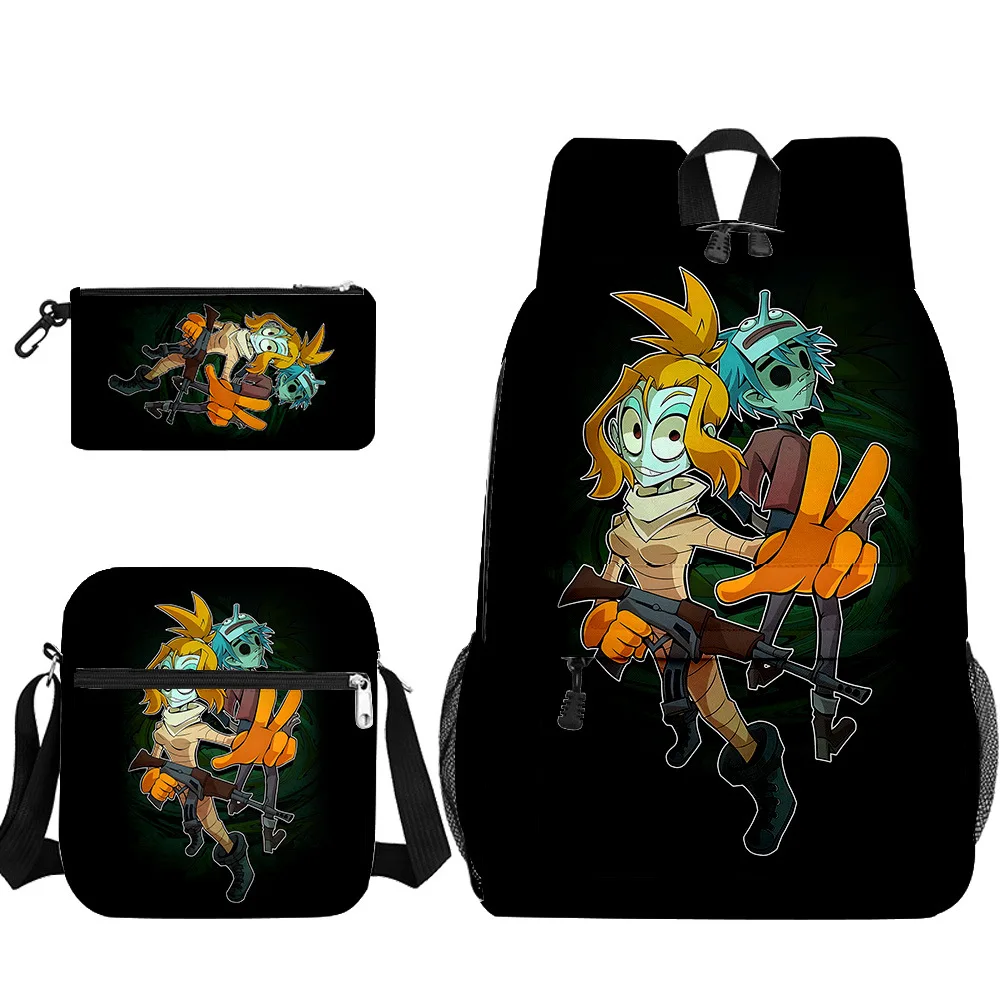 Luxury Youthful The Gaslight District 3D Printed 3pcs/Set Student Travel bags Laptop Daypack Backpack Shoulder Bag Pencil Case