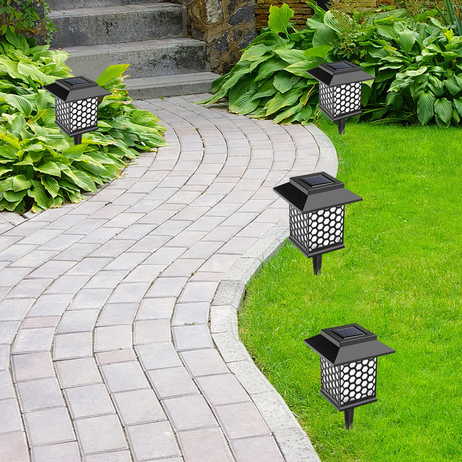 

6pcs Plastic Solar Light Stakes Replacement Threaded Flood Light Stake For Garden Pathway Yard Outdoor Lighting Spikes