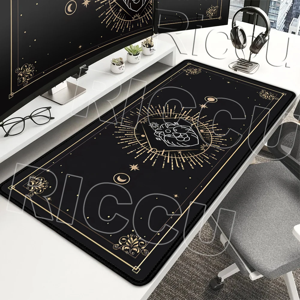 Twelve Constellations Galaxy Mouse Pads Anime Leo Gamer Offices Accessories Rugs Large Simple Non-slip Rubber LockEdge Base Mats