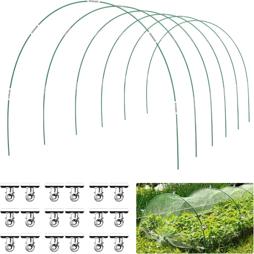 

24-60 шт. обручи для теплицы, садовые обручи, рамка для стабильного садового туннеля, опорная рама для сада, фермы, двора, сельскохозяйственных хозяйств