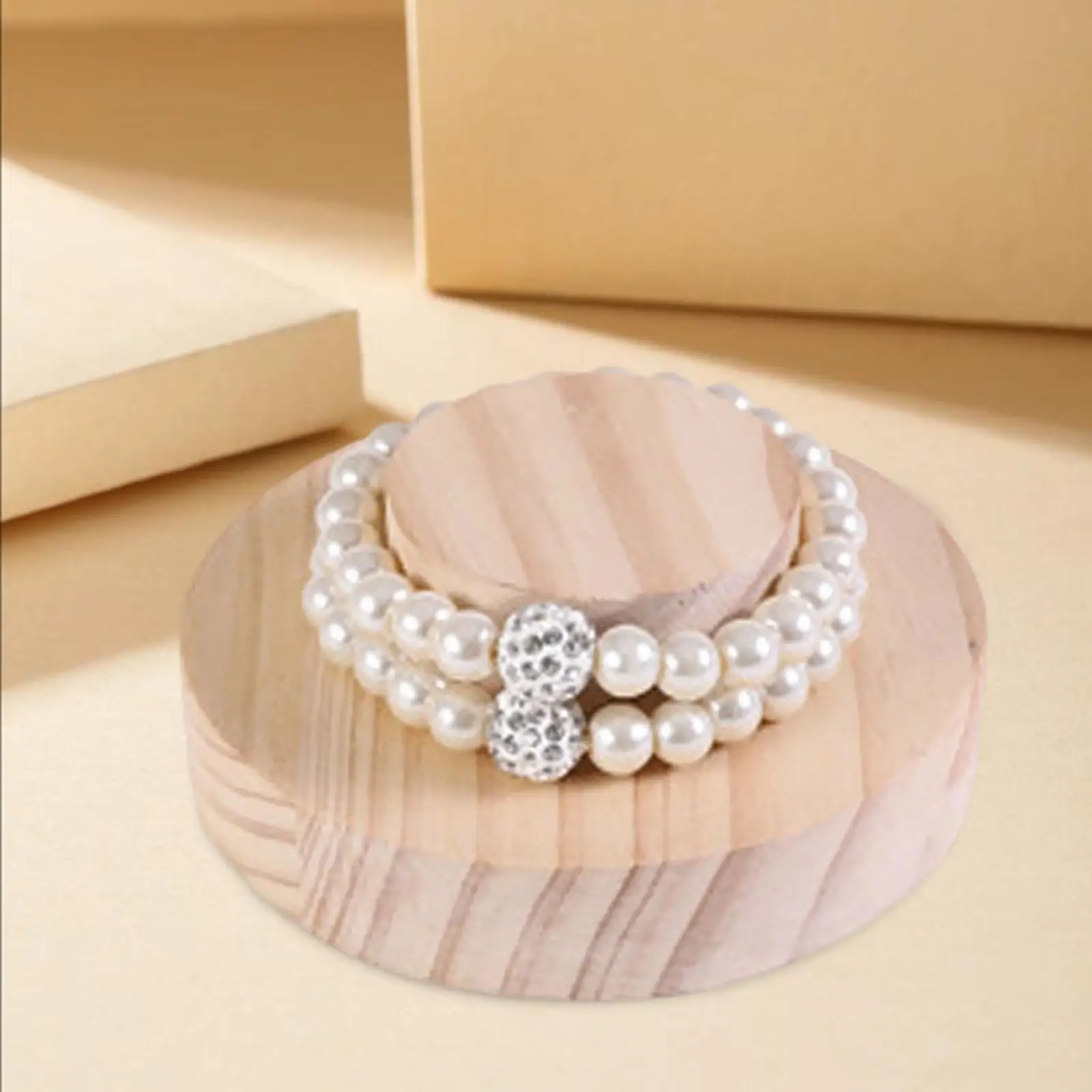 

Wooden Bracelet Display Stand, Jewelry Organizer Rack , Portable Jewelry Display Holder for Store Counter Showcase