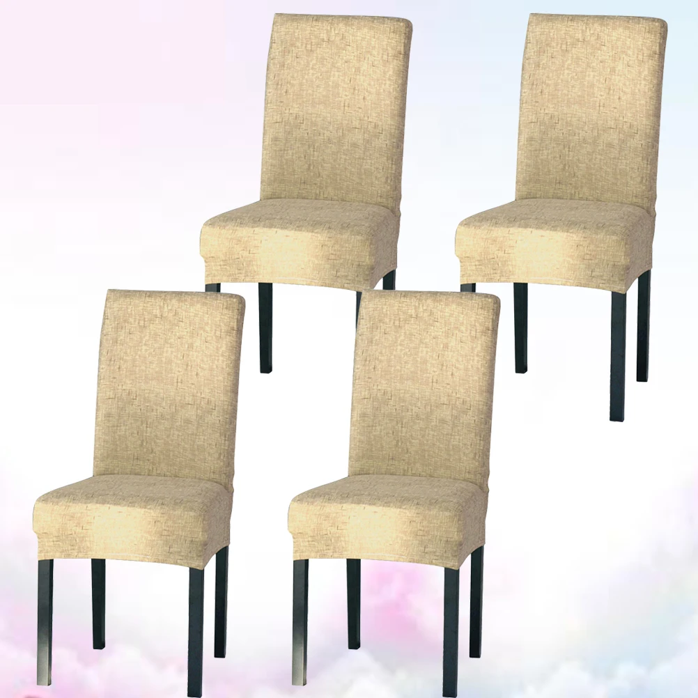 

4 Pcs Stretch Chair Cover Desk Seat Covers for Dining Protectors Room Banquet