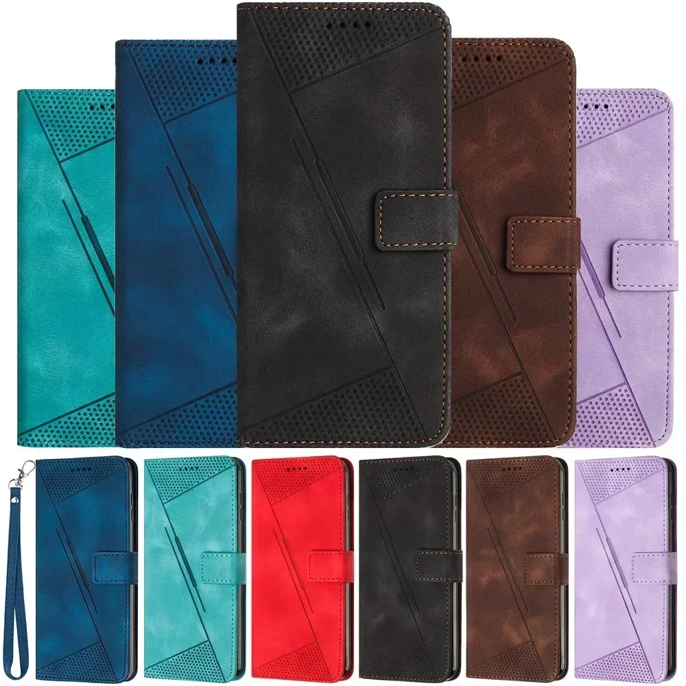 Flip Wallet Case For Xiaomi POCO X6 X5 X4 Pro 5G M6 Pro 4G F5 C65 Redmi 13C 12C Note 13 Pro Plus 12 12S Magnetic Lanyard Cover