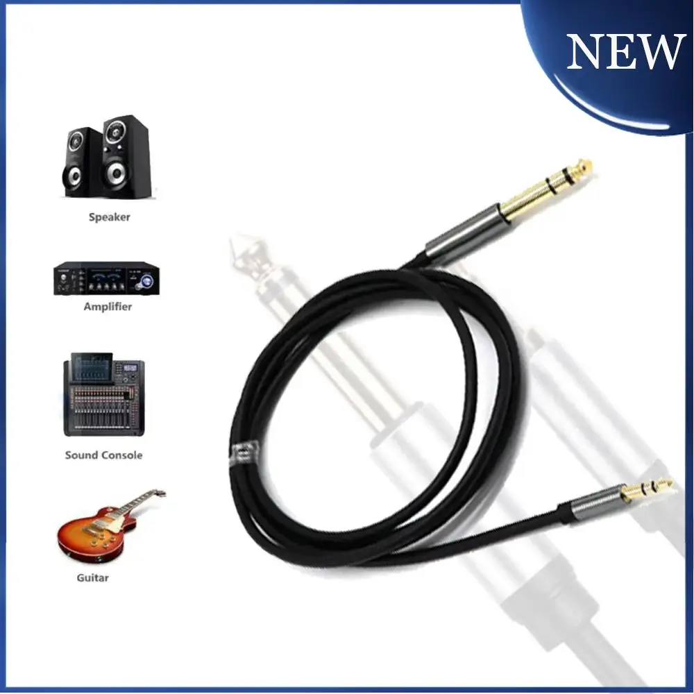 5FT 3.5mm to 6.35mm Adapter Aux Cable for Mixer Amplifier CD Player Speaker 3.5 Jack to 6.5 Jack Gold Plated Male Audio Cable