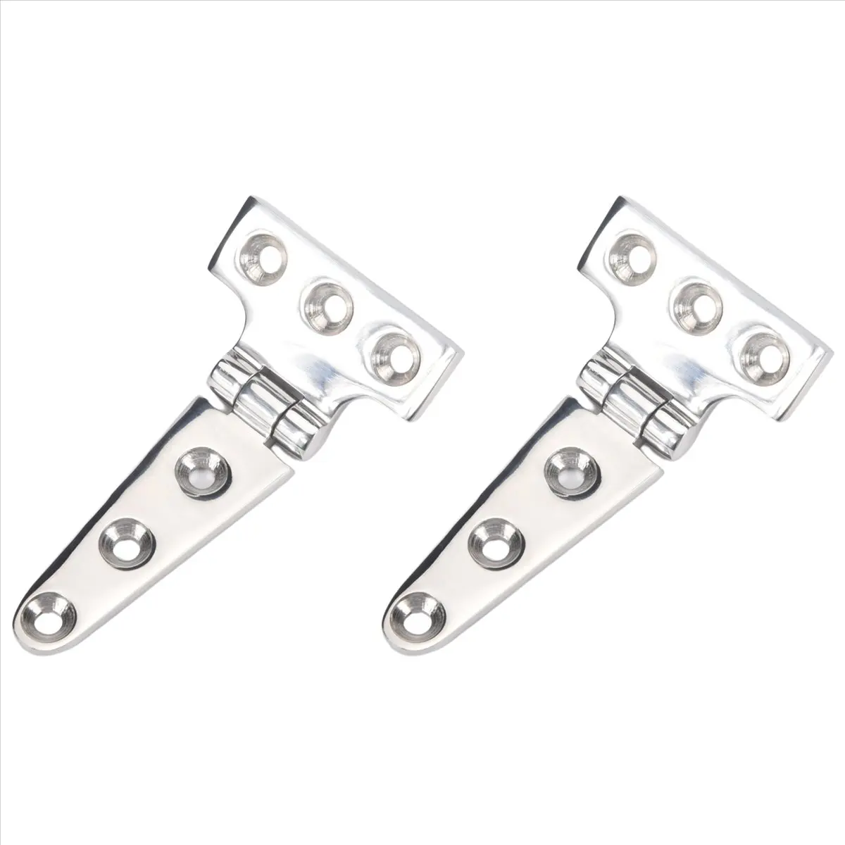 DT39 2 PCS Heavy Duty T Hinge 316 Stainless Steel Marine Grade Casting Hinge Door Hatch Hinge Boat 100x54x4.8mm for Salt Water