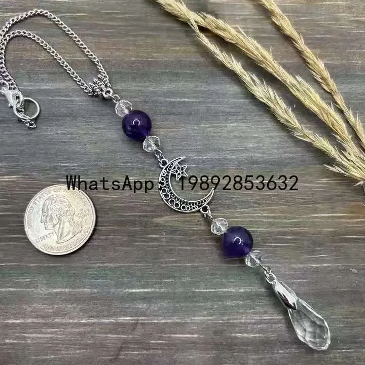 FL Obsidian Sun Catcher Crystal Pendant Wind Chime Car Decoration Crystal Ball Jewelry Wind Chime