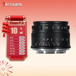 7artisans APS-C 35mm F1.4 Large Aperture Portrait Prime Lens for Camera with Sony E Nikon Z Fujifilm XF Canon RF EOS-M M43 Mount