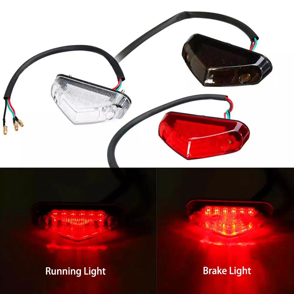 

Motorcycle LED Tail Light Mini License Plate Lamp Red 12LED Motorbike Headlight Taillight Rear Stop Light ﻿