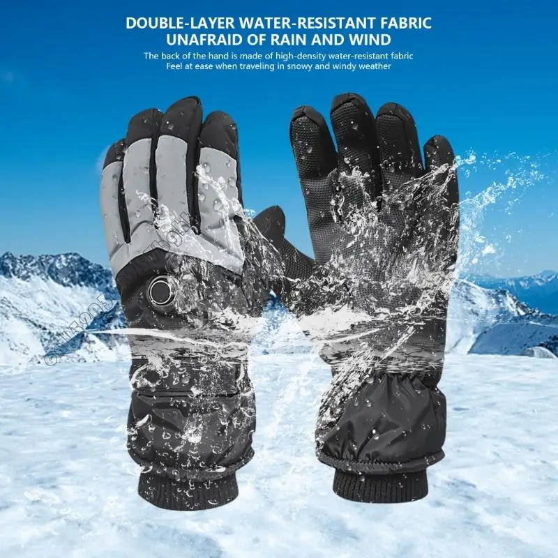 قفازات بطارية قابلة للشحن سريعة التدفئة لوحة اللمس متوافقة مع الطقس المتجمد من 10 إلى 30 درجة مئوية شتاء كتيم 4XFB #2