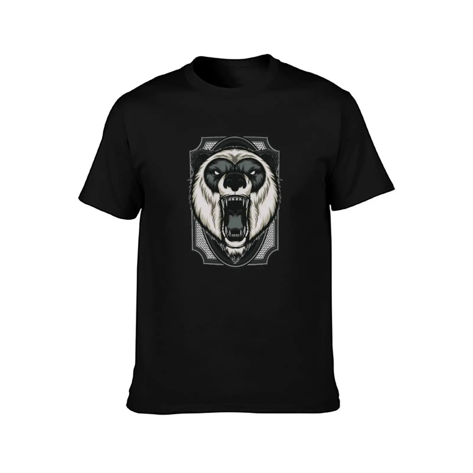 Angry Panda T-Shirt Summer Casual Cotton Tee Oversized Streetwear Tops Vintage Graphic Print Loose Fit Short Sleeve