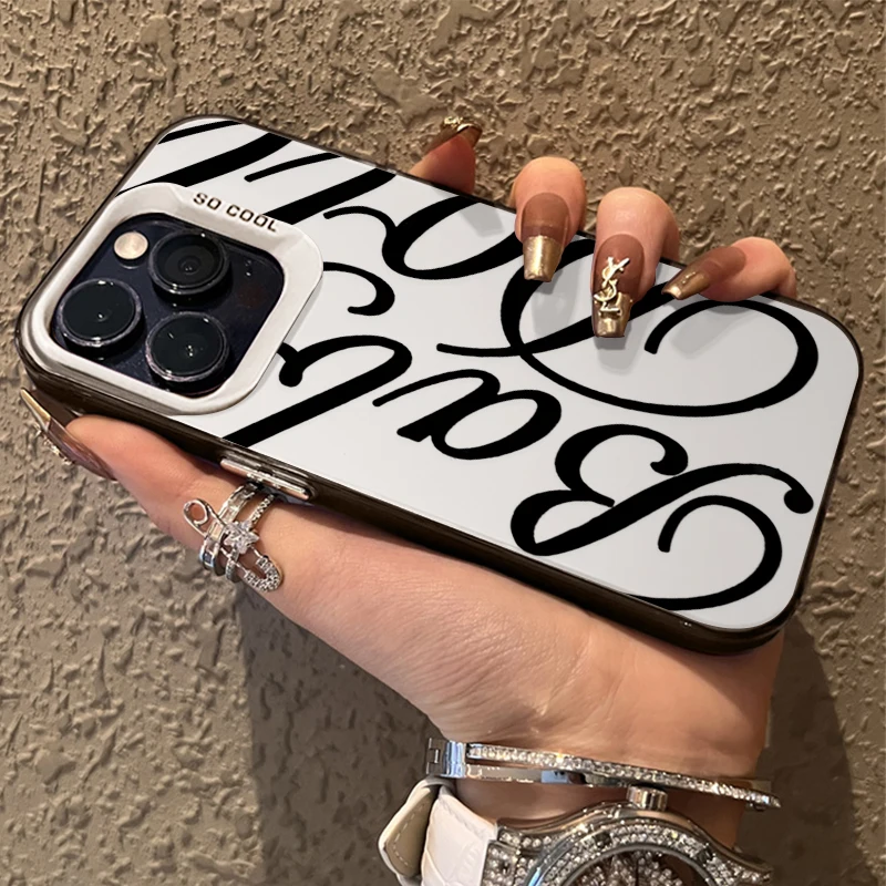 Funda de teléfono dura con letras en inglés y estilo creativo para Samsung Galaxy S25 Edge S24 S23 S22 S21 S20 Ultra Plus FE A56 A36 A26