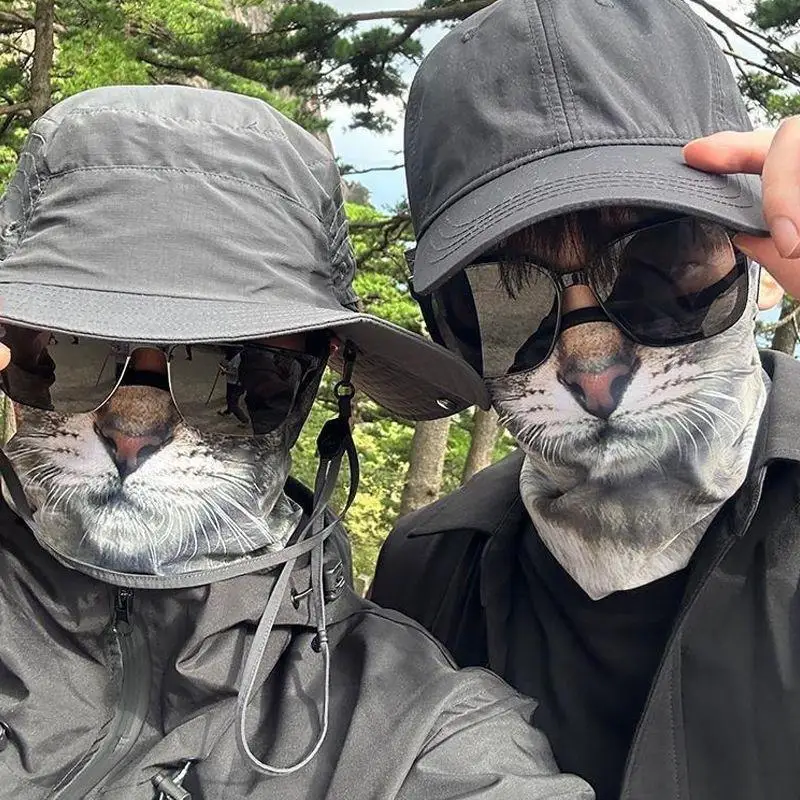 Cat Dog Cute Animal Balaclava Motorcycle Motocross Ski Snowboard Hat Helmet Liner Biker Neck Warmer Face Cap Cycling Headgear